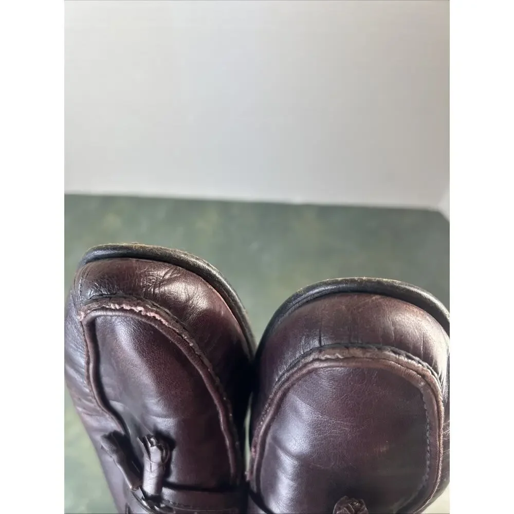 Vintage Belvedere Firenze Italy Leather Tassel Loafers Men’s 11N As Is Brown 90s